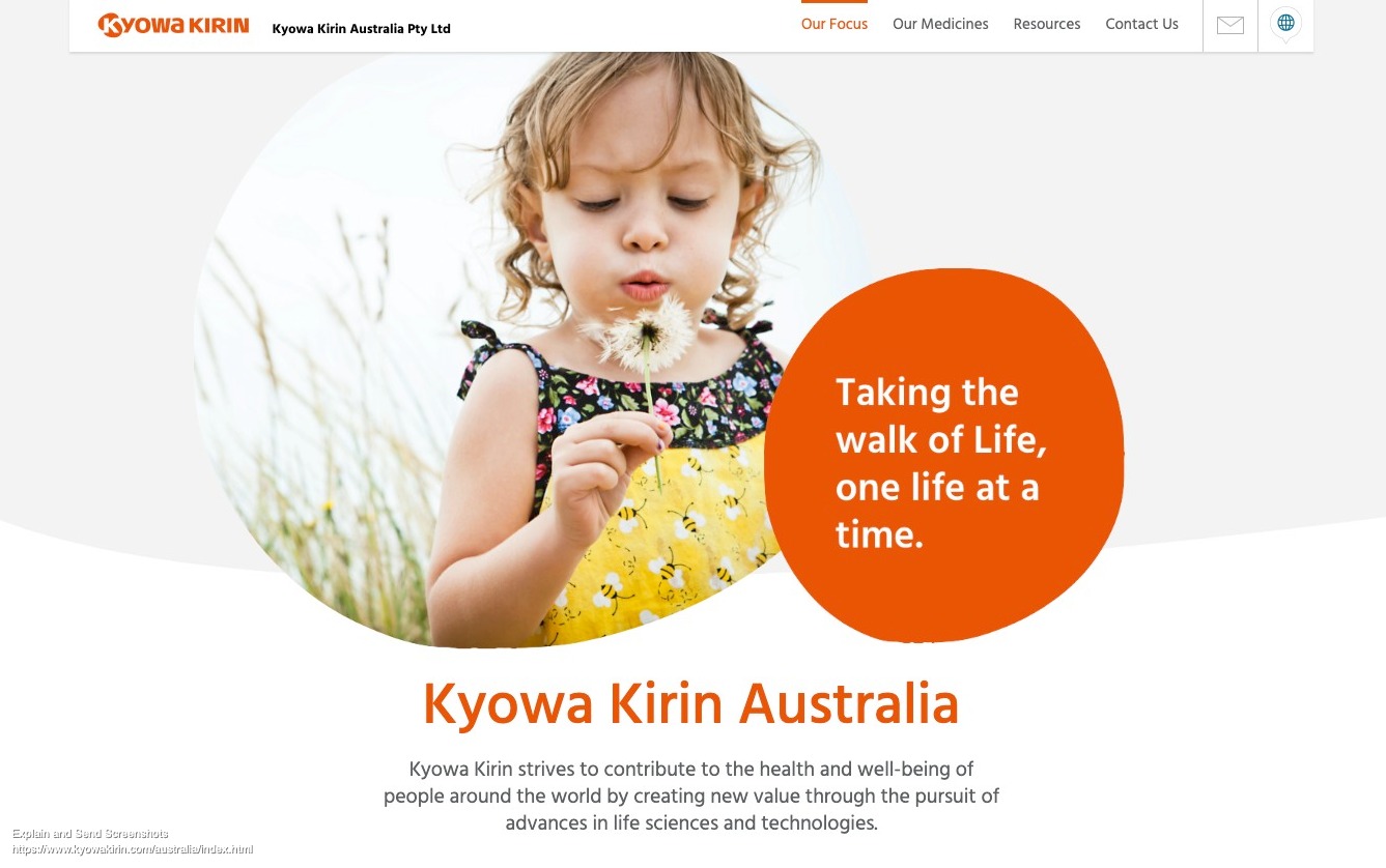 Kyowa Kirin Australia Our Little Company  Design and site
